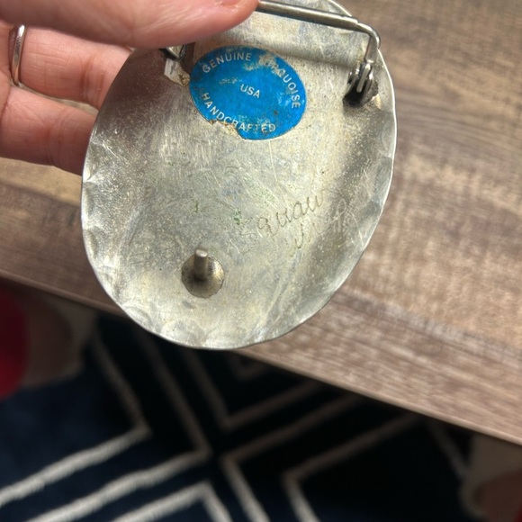 Vintage Native American Horserider Belt Buckle - Picture 4 of 4